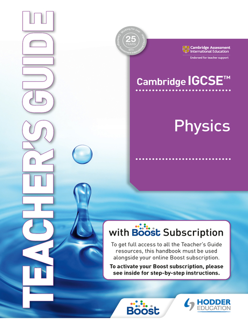 Title details for Cambridge IGCSE™ Physics Teacher's Guide with Boost Subscription Booklet by D G Mackean, Dave Hayward - Wait list